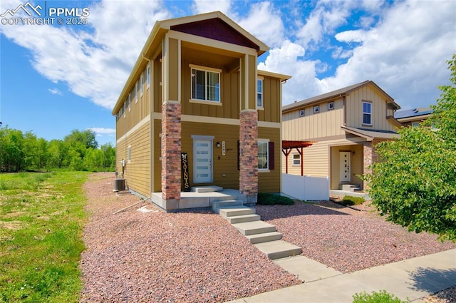 2485 Falkirk Dr, Colorado Springs, CO 80910 - view of front of home featuring board and batten siding