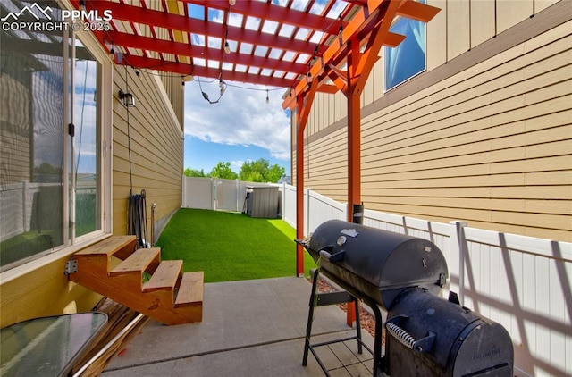 2485 Falkirk Dr, Colorado Springs, CO 80910 - view of patio / terrace featuring entry steps and a grill