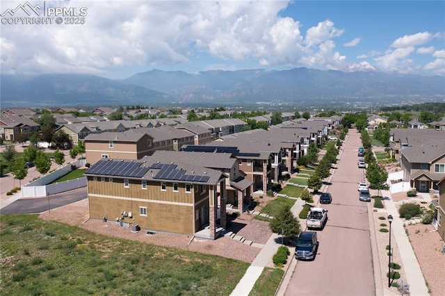 2485 Falkirk Dr, Colorado Springs, CO 80910 - aerial view of residential area with mountains