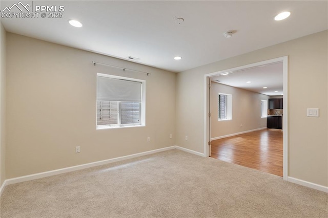 4410 Campus Bluffs Ct, Colorado Springs, CO 80918 - carpeted empty room with recessed lighting and a smoke detector