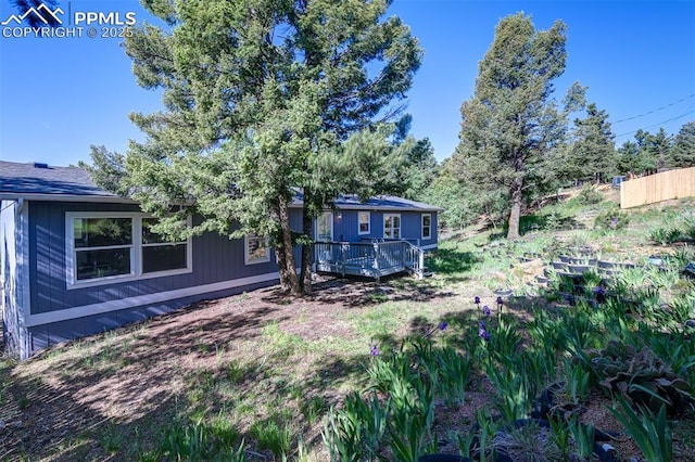 451 Fern Rd, Woodland Park, CO 80863 - view of yard with a deck