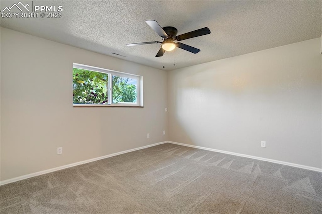 4116 Fitzpatrick Dr, Colorado Springs, CO 80909 - carpeted empty room with ceiling fan and a textured ceiling
