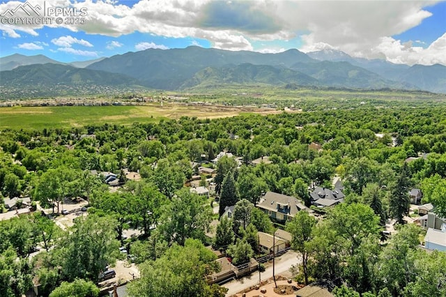 112 N 12th St, Colorado Springs, CO 80904 - bird's eye view of a mountainous background