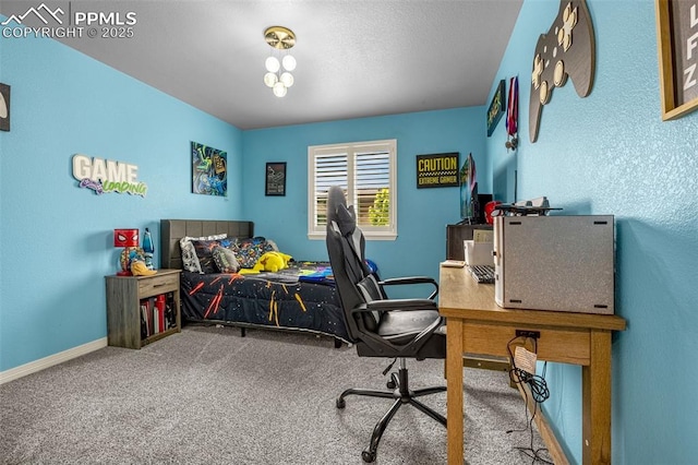 6808 Black Saddle Dr, Colorado Springs, CO 80924 - bedroom with carpet floors and a desk