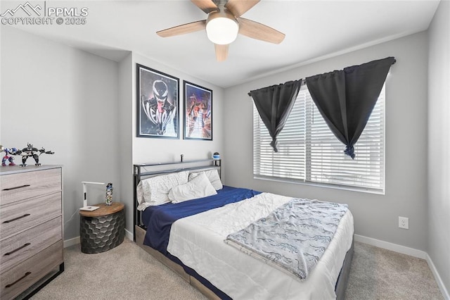 6125 Ashmore Ln, Colorado Springs, CO 80927 - bedroom with carpet floors and a ceiling fan