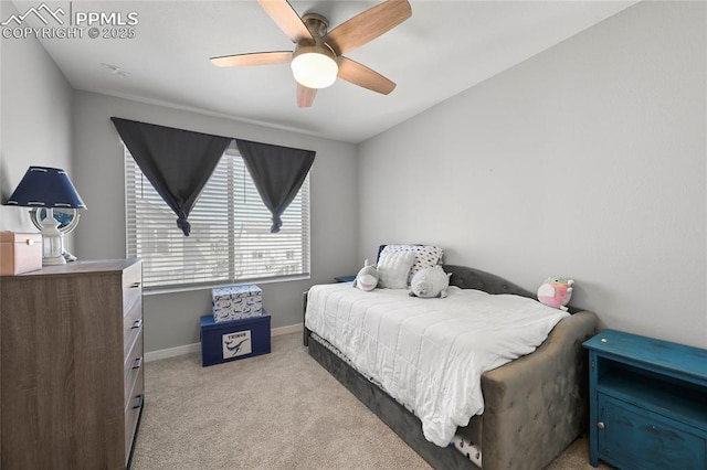 6125 Ashmore Ln, Colorado Springs, CO 80927 - bedroom with light colored carpet and a ceiling fan