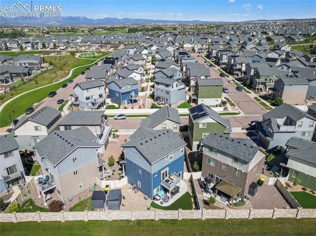 6125 Ashmore Ln, Colorado Springs, CO 80927 - aerial perspective of suburban area featuring a mountain backdrop