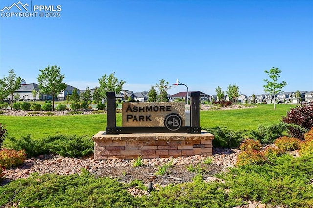 6125 Ashmore Ln, Colorado Springs, CO 80927 - community / neighborhood sign with a residential view and a yard