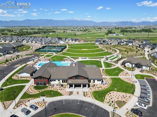 6125 Ashmore Ln, Colorado Springs, CO 80927 - aerial view of residential area featuring mountains