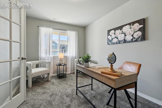 7791 Berwyn Loop, Peyton, CO 80831 - home office with carpet floors and baseboards