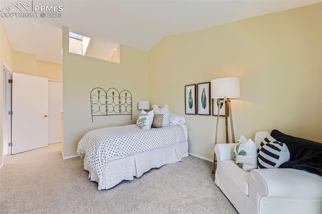 2512 Elite Ter, Colorado Springs, CO 80920 - bedroom with vaulted ceiling and carpet floors