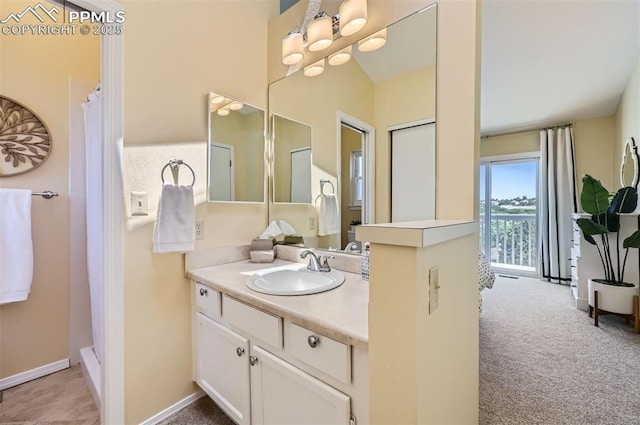 2512 Elite Ter, Colorado Springs, CO 80920 - full bath with vanity and a shower with shower curtain