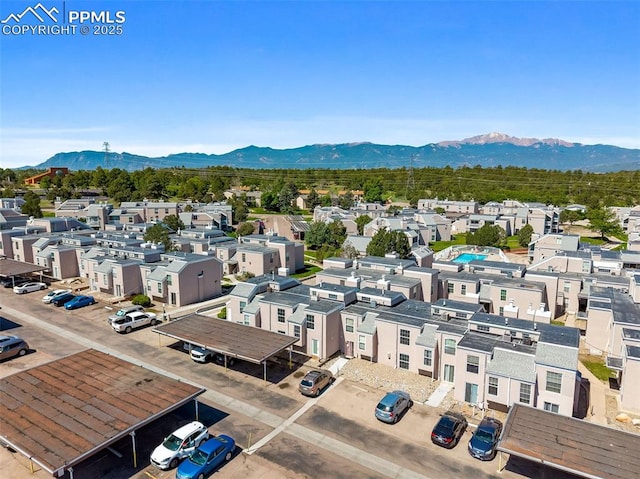 3210 Van Teylingen Dr Unit E, Colorado Springs, CO 80917 - aerial perspective of suburban area featuring a mountain backdrop