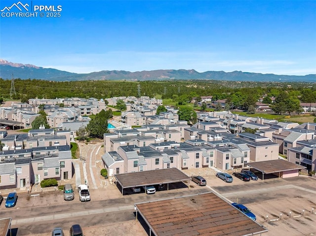 3210 Van Teylingen Dr Unit E, Colorado Springs, CO 80917 - aerial view of residential area featuring a mountainous background
