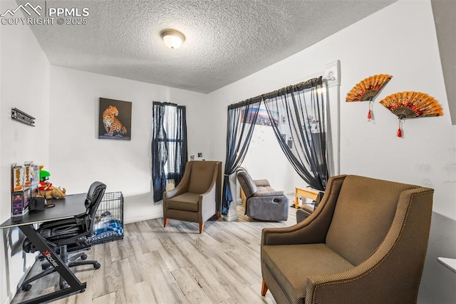 609 W 8th St Unit 611, Pueblo, CO 81003 - office area featuring light wood finished floors and a textured ceiling