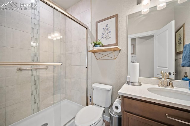 8082 Goldenray Pl, Colorado Springs, CO 80908 - bathroom with vanity and a shower stall