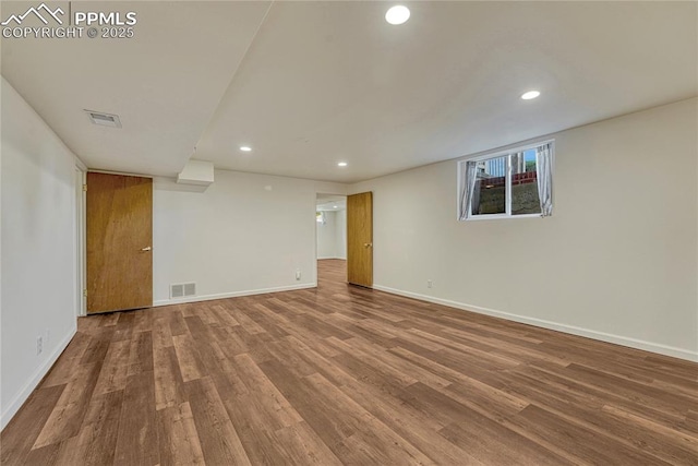 2533 Bennett Ave, Colorado Springs, CO 80909 - basement with wood finished floors and recessed lighting
