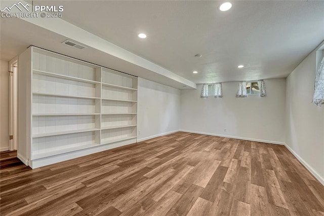 2533 Bennett Ave, Colorado Springs, CO 80909 - basement with wood finished floors and recessed lighting