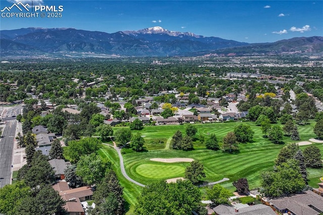 2533 Bennett Ave, Colorado Springs, CO 80909 - aerial view of residential area with a mountainous background and a golf course