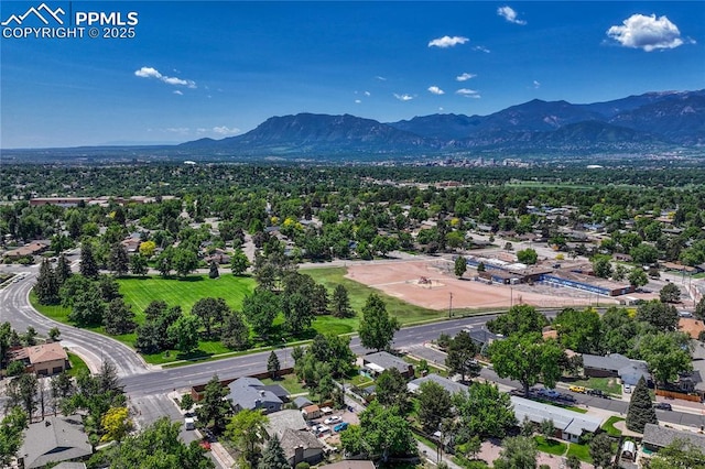 2533 Bennett Ave, Colorado Springs, CO 80909 - drone / aerial view of a mountain backdrop