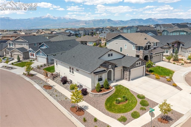 10076 Oro Belle Ct, Colorado Springs, CO 80924 - aerial perspective of suburban area featuring a mountain backdrop