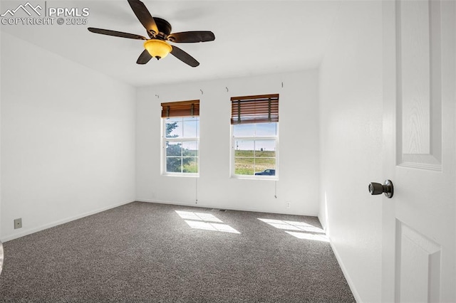 8753 Bamboo Grv, Colorado Springs, CO 80951 - carpeted empty room featuring a ceiling fan and baseboards