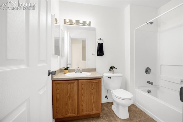 8753 Bamboo Grv, Colorado Springs, CO 80951 - full bathroom featuring vanity, shower / tub combination, and tile patterned floors