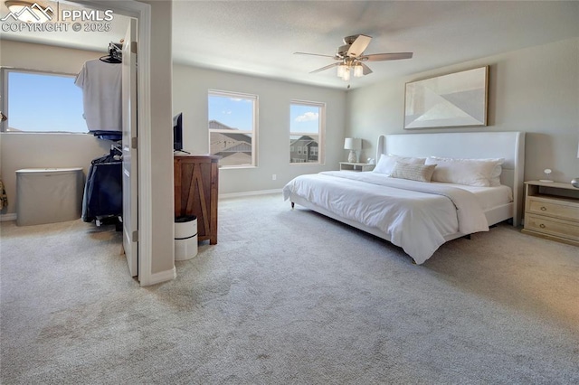 6069 Inman Vw, Colorado Springs, CO 80924 - carpeted bedroom featuring baseboards and ceiling fan