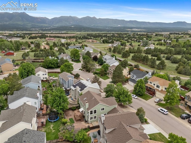 2035 Springcrest Rd, Colorado Springs, CO 80920 - aerial perspective of suburban area featuring mountains