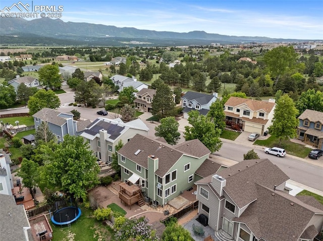 2035 Springcrest Rd, Colorado Springs, CO 80920 - aerial view of residential area featuring a mountain backdrop
