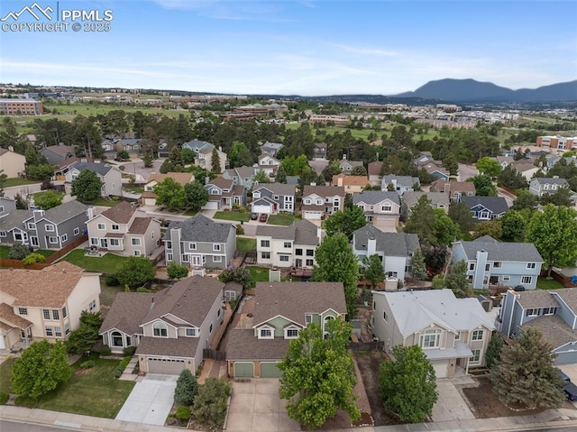 2035 Springcrest Rd, Colorado Springs, CO 80920 - aerial view of residential area with a mountain backdrop
