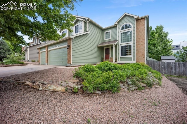 2035 Springcrest Rd, Colorado Springs, CO 80920 - traditional-style house with brick siding and concrete driveway