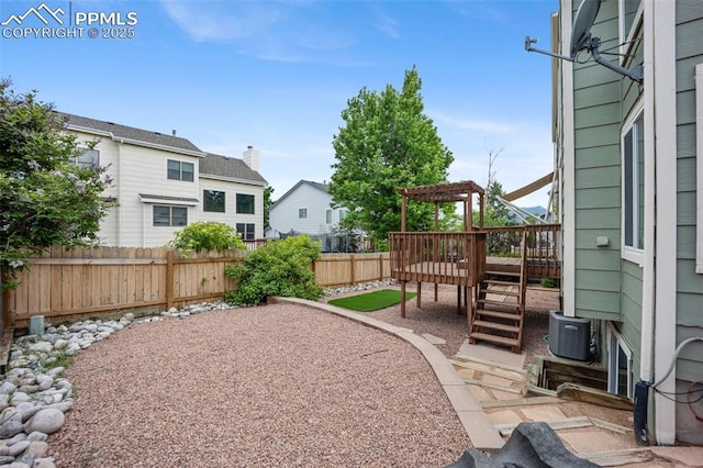 2035 Springcrest Rd, Colorado Springs, CO 80920 - fenced backyard featuring a deck