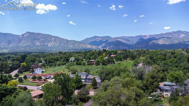 2125 Glenhill Rd, Colorado Springs, CO 80906 - aerial view of a mountain backdrop