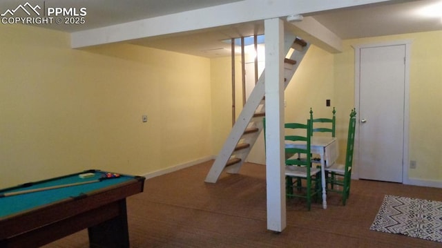 372 Crystal Dr, Cripple Creek, CO 80813 - playroom with carpet and pool table