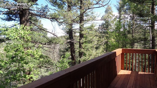 372 Crystal Dr, Cripple Creek, CO 80813 - deck with a view of trees
