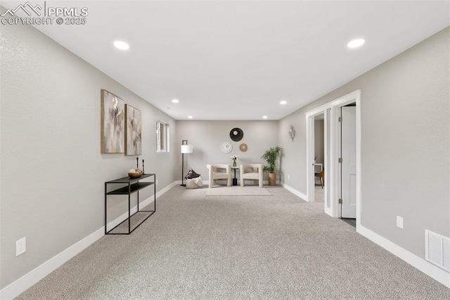1880 Southmoor Dr, Fountain, CO 80817 - sitting room featuring carpet floors and recessed lighting