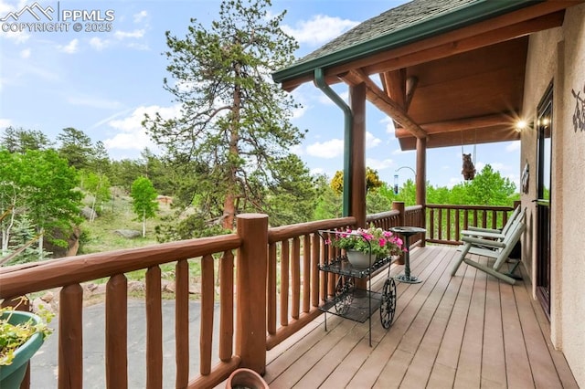 71 Crestone Cir, Florissant, CO 80816 - view of wooden deck