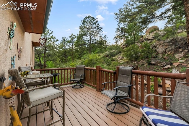 71 Crestone Cir, Florissant, CO 80816 - view of wooden terrace