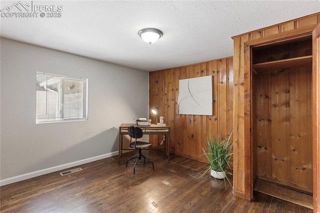 121 Via, San Miguel, Manitou Springs, CO 80829 - office featuring wood walls and dark wood-style floors