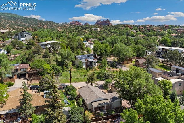 121 Via, San Miguel, Manitou Springs, CO 80829 - aerial perspective of suburban area featuring mountains