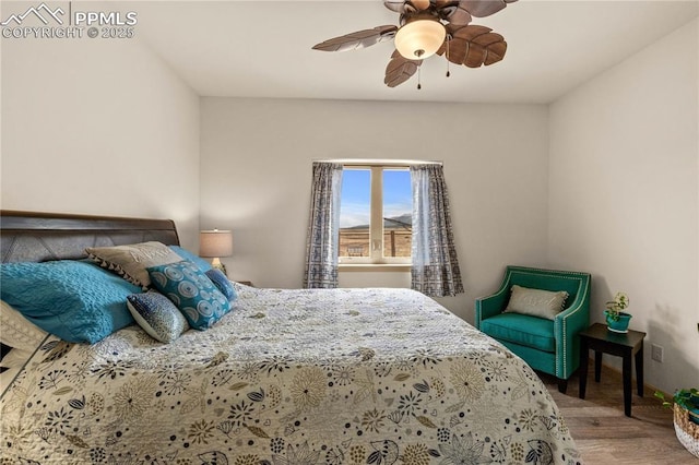 106 Red Tail Blvd, Buena Vista, CO 81211 - bedroom featuring wood finished floors and ceiling fan