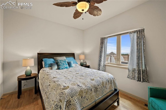 106 Red Tail Blvd, Buena Vista, CO 81211 - bedroom with wood finished floors and ceiling fan