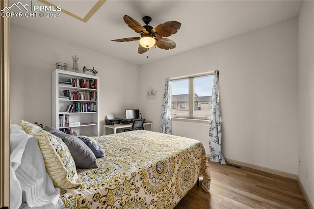 106 Red Tail Blvd, Buena Vista, CO 81211 - bedroom with wood finished floors and ceiling fan