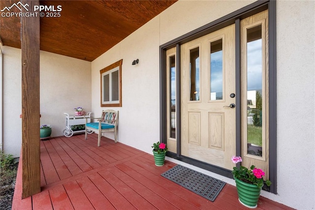 106 Red Tail Blvd, Buena Vista, CO 81211 - property entrance with stucco siding and covered porch