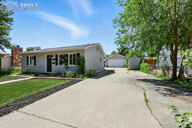 1137 Pando Ave, Colorado Springs, CO 80905 - single story home with an outdoor structure and a garage