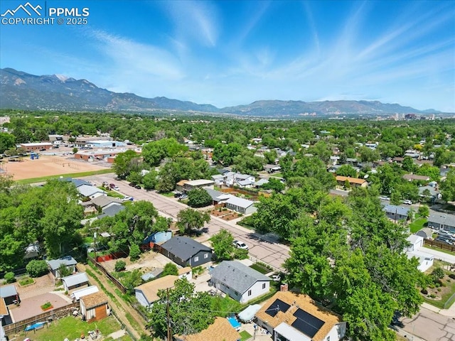 1137 Pando Ave, Colorado Springs, CO 80905 - aerial perspective of suburban area with a mountain backdrop