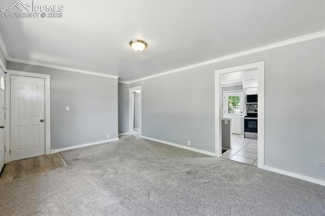 1137 Pando Ave, Colorado Springs, CO 80905 - carpeted empty room with ornamental molding and baseboards