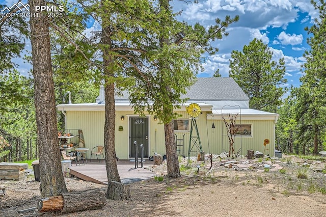 376 Gardenia Rd, Woodland Park, CO 80863 - rear view of property with a deck and a shingled roof