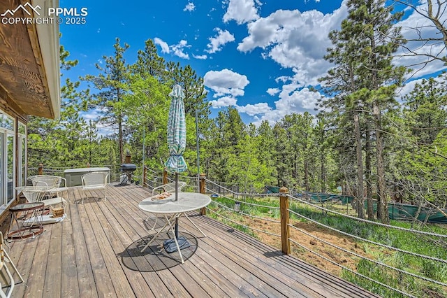 376 Gardenia Rd, Woodland Park, CO 80863 - view of wooden deck